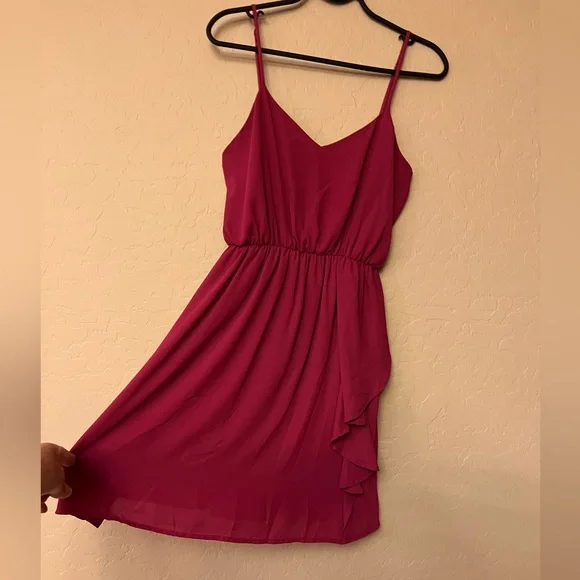 Everly Raspberry Pink Slip Dress - Picture 6 of 13